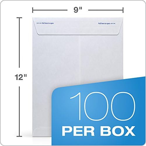 Ampad Fastrip Security Catalog Envelope, 9 Inch x 12 Inch, Peel & Seal Adhesive, Security Tint, Tear-Away Quick-Open Strip, White, (73127) (Pack of 500) - Image 4