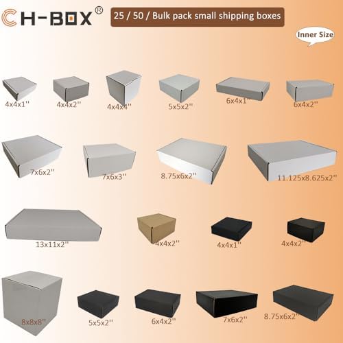 150 Pack 9x6x2'' Small Shipping Boxes, Corrugated Cardboard Mailers for Business, Black (CM962B-150) - Image 7