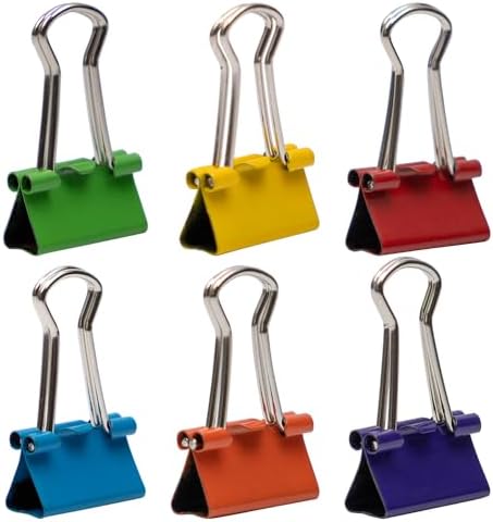 JAM PAPER Colorful Binder Clips Assortment - Extra Small - 3/5 Inch (15 mm) - Assorted Rainbow Colors - 180 Binderclips/Pack - Image 2