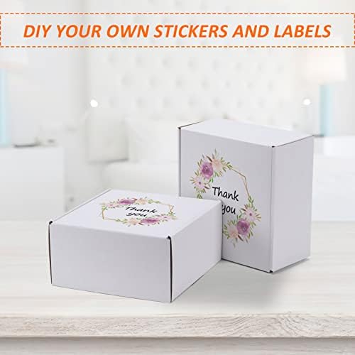 HORLIMER 8x8x4 inches Shipping Boxes Set of 25, White Corrugated Cardboard Box Literature Mailer - Image 4