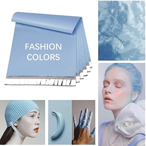 Metronic Poly Mailers Bags Large Shipping Bags 14.5x19 100 Pcs Light Blue - Image 6