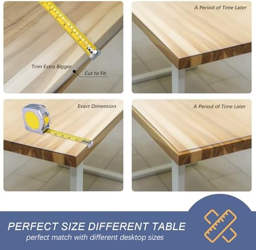 Vicwe Clear Table Cover Protector, 42x66 Inch Single-Sided Frosted Desk Mat - Image 7