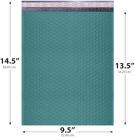 Green Bubble Mailers 9.5x14.5 Self Seal Poly Padded Envelopes #4, 100 Pack - Image 2