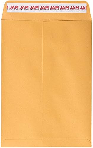 JAM PAPER 7 1/2 x 10 1/2 Open End Catalog Envelopes with Peel and Seal Closure - Brown Kraft Manila - Bulk 500/Carton by JAMPaper