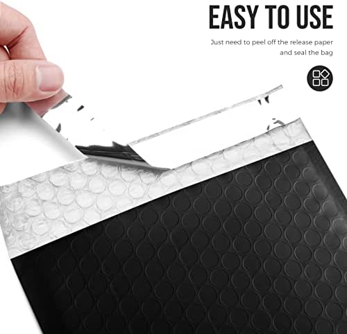 Fuxury Bubble Mailers 6x10" 100Pack Black Padded Envelopes Usable Size 6x9" - Image 5
