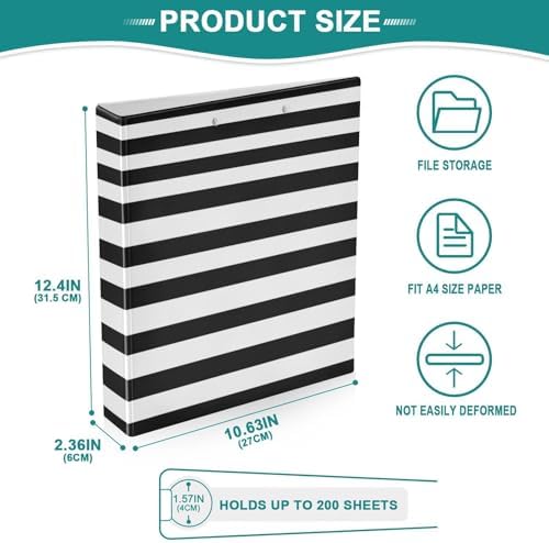 3 Ring Binder 1.5 Inch Clipboards Binders with Interior Pockets Round Ring Binder for Office Supplies and School - Image 5