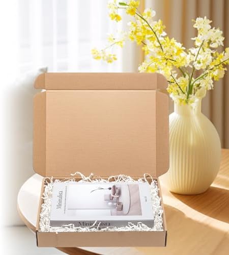 Wowxyz Brown Shipping Boxes 13x10x2" 25 Pack - Corrugated Cardboard Box Mailers for Small Business, Kraft Medium Literature Mailer Packaging Supplies Brown - Image 5