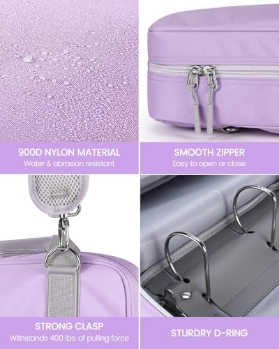 Realove 3 inch Zipper Binder 3 Ring with Pencil Pouch,Backpack Style - Image 4