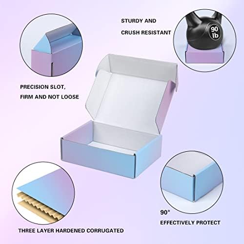 Purple Shipping Boxes for Small Business, 30 Pack 7"x5"x2" Small Cardboard Boxes, Recyclable Corrugated Boxes for Online Business, Mailer, Gift Packing, Jewelry Box Shipping - Image 3
