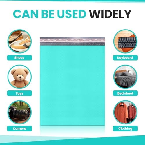 Teal Bubble Mailers 14.50x20, Self Seal Poly Padded Envelopes #7, 100 Pack - Image 5