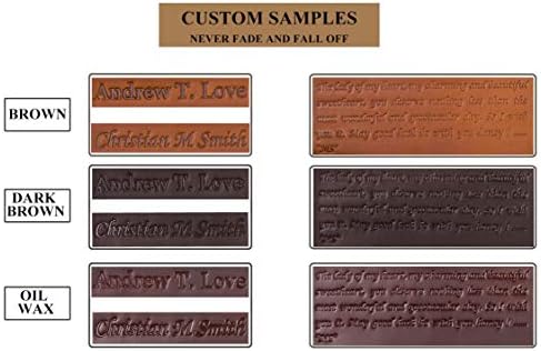 Personalized Leather Portfolio Padfolio for Men, Engraved Gifts for Father's Day for Husband from Wife, Customized Leather Gifts Present for Son/Dad, for Birthday, Dark Brown - Image 3