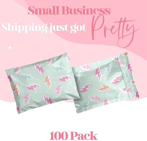 Pretty Package Store Poly Mailers 6x9, Lightning Bolt, 100 Pack - Image 2