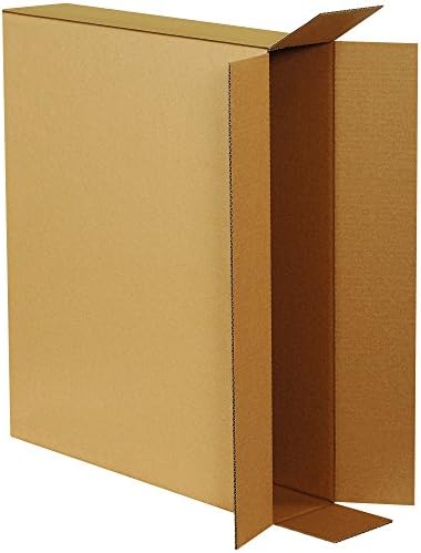 Box USA Moving Boxes, 28"L x 5"W x 24"H 10-Pack Large Side Loading Corrugated Cardboard Box for Packing, Shipping and Storage by BOXUSA