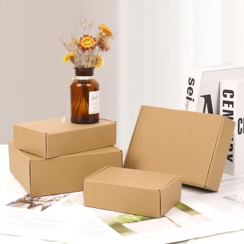 Shipping Boxes Medium 10x8x2 Inches, 40 Pack Brown Corrugated Cardboard Mailer Boxes for Packaging Small Business Mailing Gift - Image 6