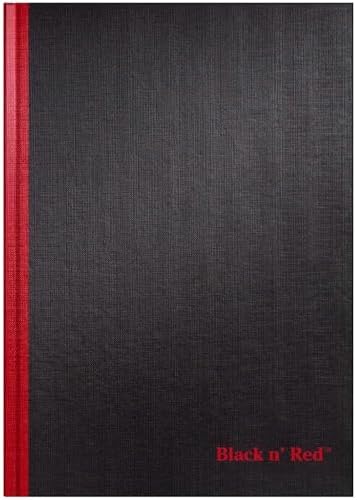 Black n' Red Notebook, Business Journal, 11-3/4" x 8-1/4", 96 Sheets, Ruled, Optik Paper, Hardcover, Casebound, Black (D66174) - Image 6