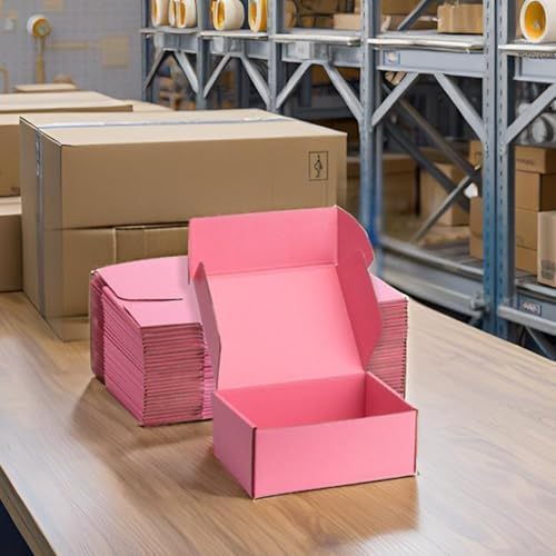 Pink Shipping Boxes 8x6x3 Inches, 20 Pack - Image 5