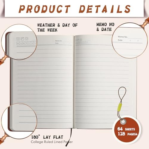 TaoBary A5 PU Leather Journals Bulk Colorful Tree Journal Notebook Soft Leather Cover Lined Ruled Writing Notebook for Back to School Office Group Team Volunteer(Multi Colors,24 Pcs) - Image 3