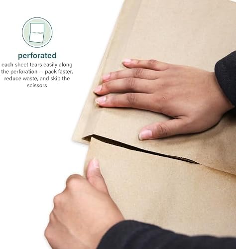 Elementree Brown Packing Paper Sheets for Moving & Shipping - 250 Count (229 Feet) - 14.5" x 11" Sheet Size - Sustainable Void Fill Packaging Made in the USA - Kraft Paper Thickness (00923) - Image 5