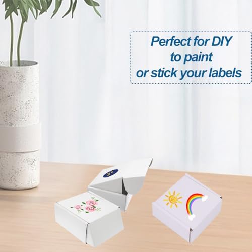 ROTCH 200 Pack of 4x4x2'' Shipping Boxes, Small Sturdy Corrugated Cardboard Mailers, White - Image 4
