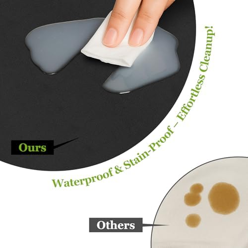 Warmstar Leather Table Cover 38 x 61 Inch, 1.8MM Thick PVC Table Protector Waterproof, Desk Cover Protector Non-Slip Table Pad for Kitchen, Dresser, Gaming Desk,Dining Room Table - Image 5