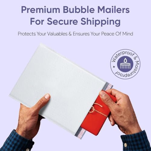 Small Bubble Mailers 4x8, Poly Padded Envelopes #000, 1000 Pack Bulk - Image 3