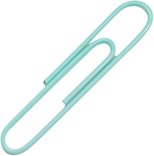 JAM Paper Colored Jumbo Paper Clips - Teal Paperclips - 75/pack - Image 4