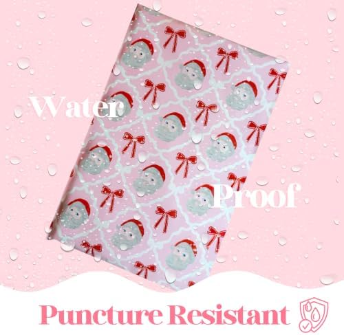 Pretty Package Store Poly Mailers 6x9, New Pink Santa, IMPERFECT - Image 6