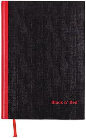 Black n' Red Notebook, Business Journal, 11-3/4" x 8-1/4", 96 Sheets, Ruled, Optik Paper, Hardcover, Casebound, Black (D66174) - Image 2