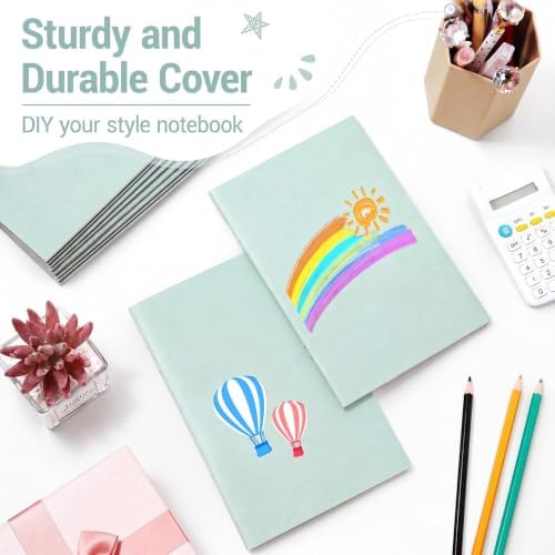 Mimorou 100 Pcs A5 Journals Notebooks Bulk,Sage Green,Lined - Image 6