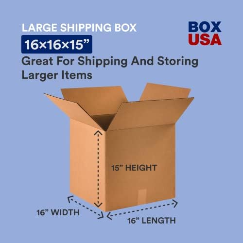 BOX USA Shipping Boxes 16"L x 16"W x 15"H, 25-Pack Medium Corrugated Cardboard Boxes for Shipping, Mailing, Packing, Packaging and Storage - Image 2