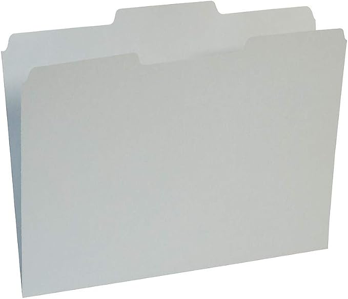 Staples Reinforced Colored File Folders, Letter Size, 3‑Tab Design, Gray, Heavy‑Duty Construction, 100/Box - Image 2