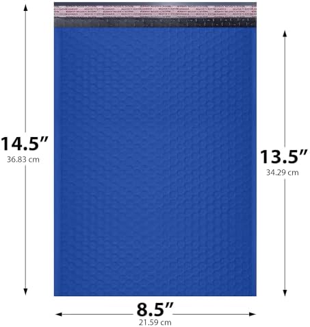 Royal Blue Bubble Mailers 8.5x14.5 Poly Padded Envelopes #3 100 Pack - Image 2