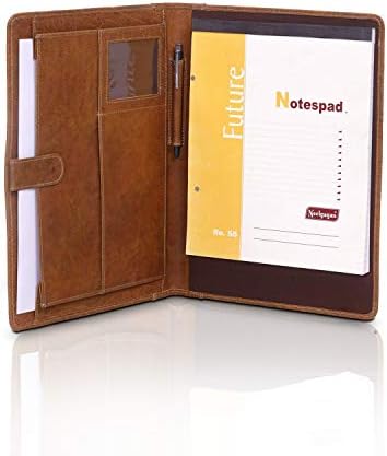 Leather Business Portfolio Business Personal Organiser Folder Full Grain Leather padfolio by KomalC by KomalC
