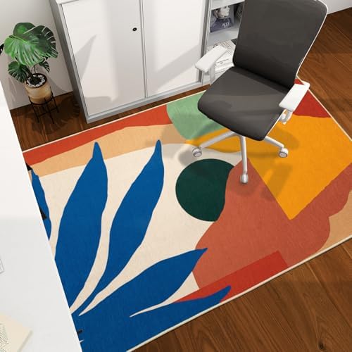 Office Chair Mat for Hardwood Floor, 60"x45" Easy Glide Computer Desk Mat Protector for Rolling Chair Under Desk Rug Nonslip Backing, Machine Wash, (Modern) by CHAKME