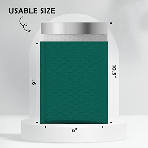 Yens Bulk Green Poly Bubble Mailers 6x10 250 Pack Usable 6x9 - Image 2