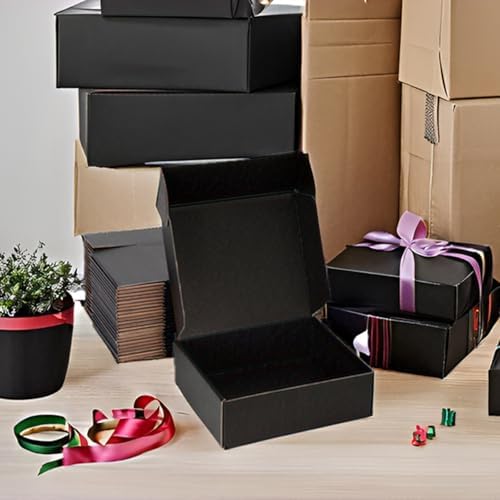 Black Shipping Boxes 10x8x3 Inches, 20 Pack - Image 4