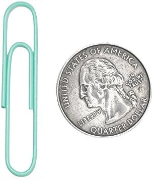 JAM Paper Colored Jumbo Paper Clips - Teal Paperclips - 75/pack - Image 5