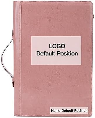 Personalized Vegan Leather 3 Ring Portfolio for 8.5 x 14" Notepad by Geslun