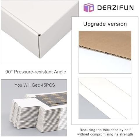White Shipping Boxes Set of 45, 9x6x2 in Shipping Boxes for Packaging Small Business, Medium Corrugated Cardboard Mailer Boxes - Image 3