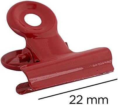 JAM PAPER Metal Bulldog Clips - Small - 22mm - Red - 25/Pack - Image 5
