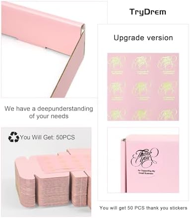 6x4x1.6 Inch Small Shipping Boxes, Pack of 50 Pink Cardboard Boxes, Mailer Packaging Boxes for Gift - Image 3