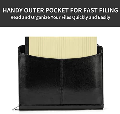 Vegan Leather Portfolio with Front Pocket for 8.5 x 11" Legal Pad - Image 2