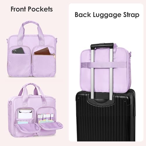 3 Ring Zipper Binder, 2 Inch Ring Binder Organizer Bag with Strap - Image 4