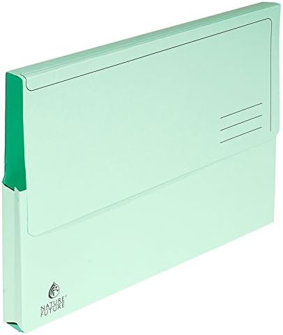 Exacompta - Ref 46773E - Super A4 Document Wallets - 245 x 325mm in Size, Suitable for A4 Documents, 3cm Expansion Gusset, 220gsm Card, PEFC-Certified - Green (Pack of 50) - Image 4