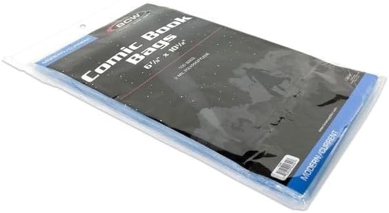BCW Current/Modern Comic Bags - 100 ct | Acid-Free Modern Comic Bags for Current Issues | Exterior 6 7/8 x 10 1/2 inches | Crystal Clear Protection for Your Comic Collection - Image 4