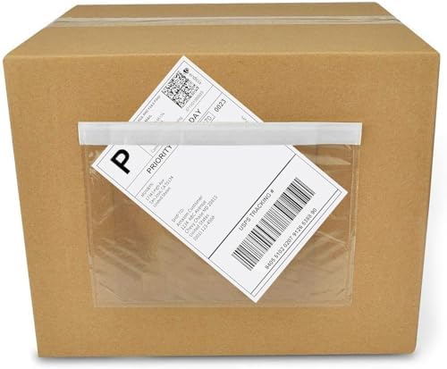 6" x 9" shipping label sleeves, 500Pcs Shipping Label Envelopes with Self-Adhesive Peel & Seal, Packing Slip Envelope Pouches for Invoices & Packaging by NefLaca