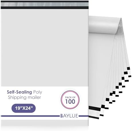 Poly Mailers 19x24, Self Seal Shipping & Mailing Bags, 100 Pack Bulk by BAYLUE