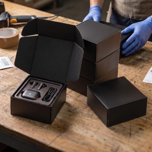 Timirog Black Shipping Boxes 6x6x3 Inches 25 Pack Corrugated Cardboard - Image 6