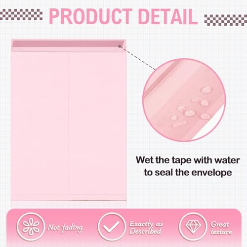 Motipuns 50 Pcs 14'' x 18'' Large Mailing Envelopes 32lb with Gummed Flaps - Image 3