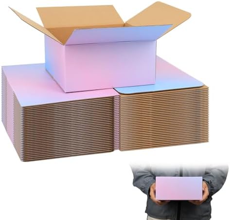FORBFAN 8 x 8 x 4 Shipping Boxes, 30 Pack Corrugated Cardboard Mailing Boxes for Small Business, Colorful Packing Boxes for Shipping & Packaging by FORBFAN-US